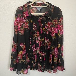 Koret 2 piece button up with tank top size 20W